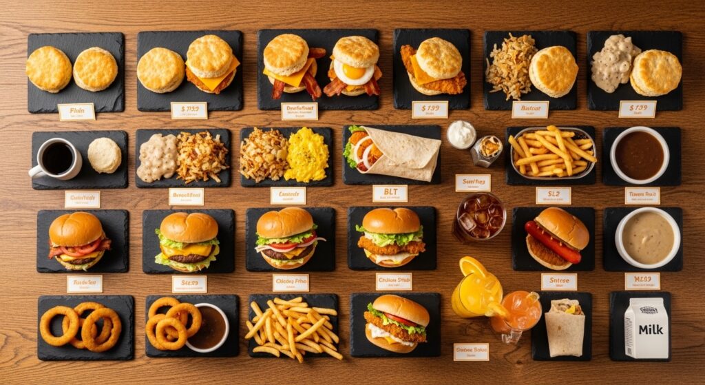 Tudor's Biscuit World Menu