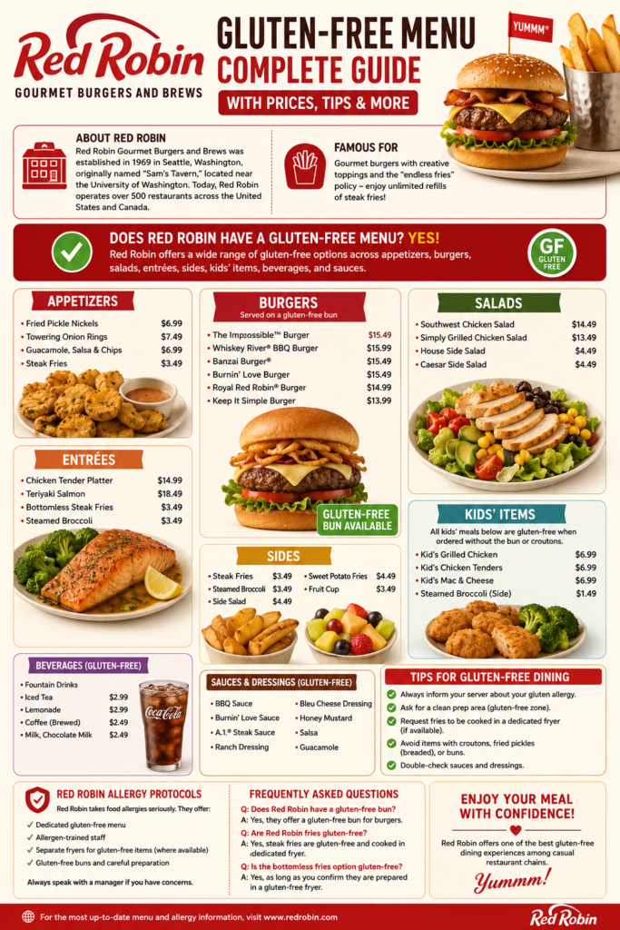 Red Robin Gluten-Free Menu