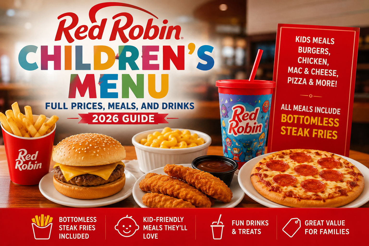 red robin children's menu